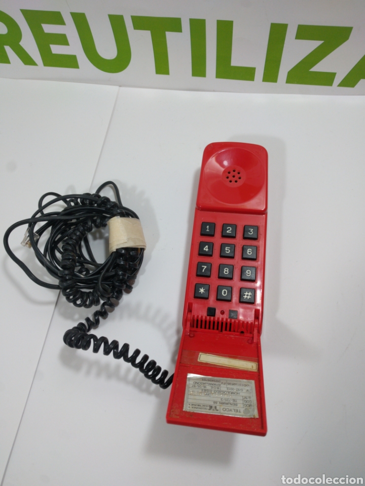 Tel&eacute;fonos: Antiguo tel&eacute;fono Telyco. Mod Benjam&iacute;n 88. Funcionando. - Foto 5