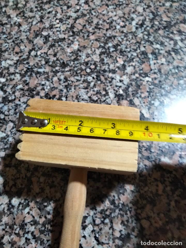 Antig&uuml;edades: ANTIGUO MARTILLO DE CARNICERO TODO DE MADERA - Foto 5