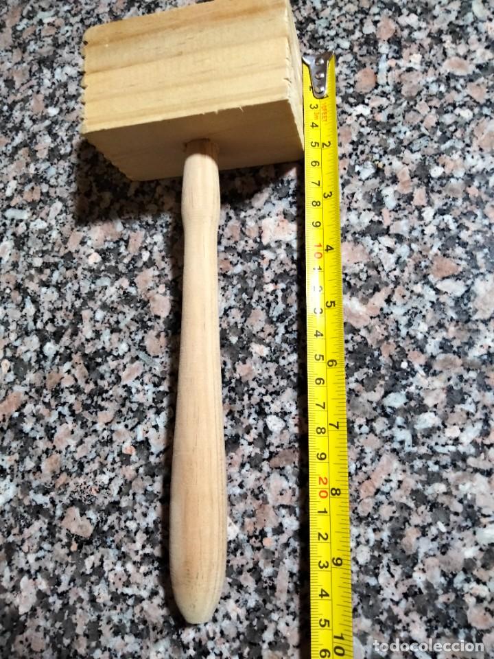 Antig&uuml;edades: ANTIGUO MARTILLO DE CARNICERO TODO DE MADERA - Foto 6