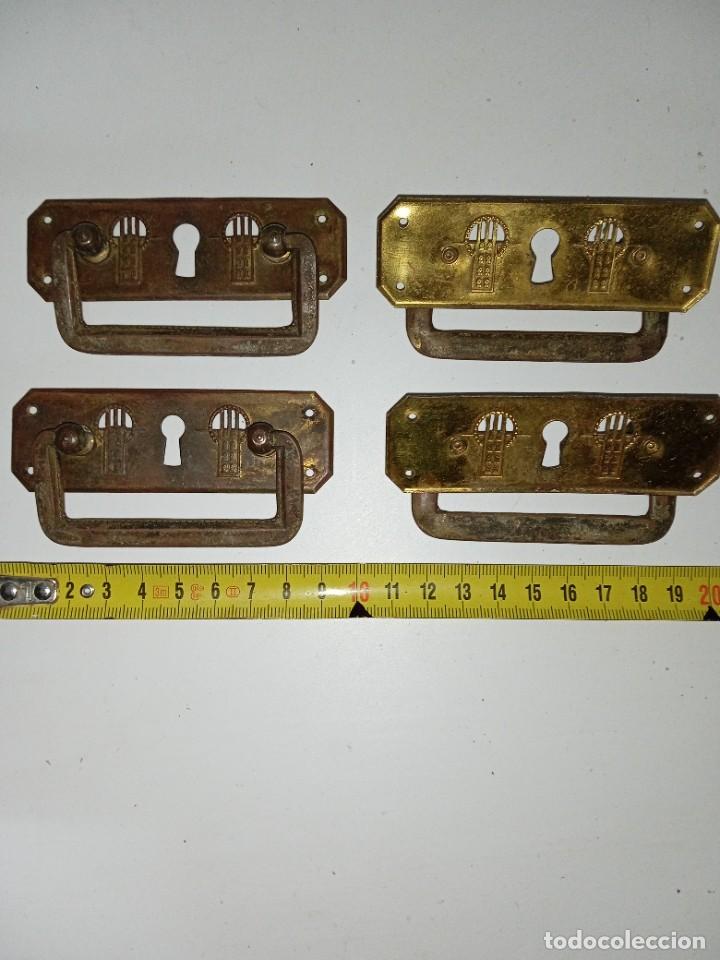 4 tiradores vintage cajones años 40 - Compra venta en todocoleccion