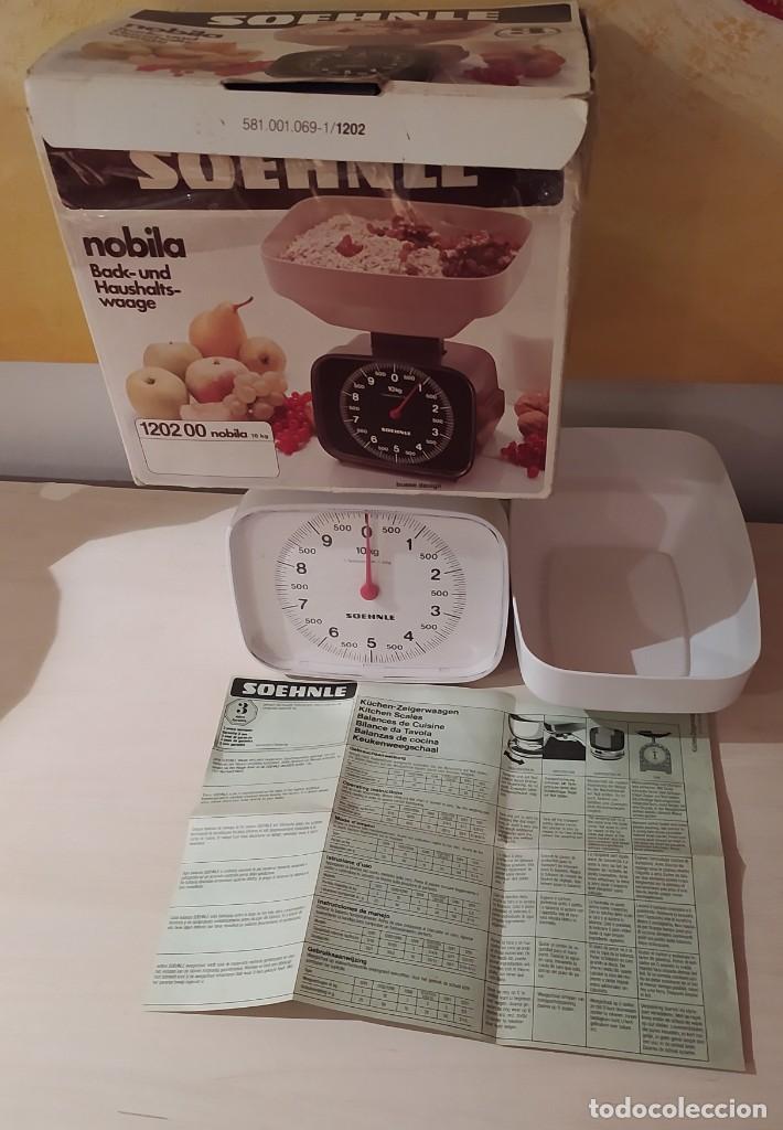 Antig&uuml;edades: BASCULA SOEHNLE 10KG con caja marron oscuro y claro - Foto 4