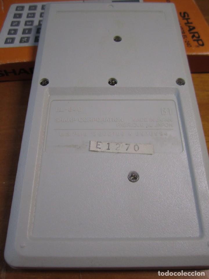 Antig&uuml;edades: Calculadora Solar Sharp Elsi Mate EL-240 con Caja - Foto 4