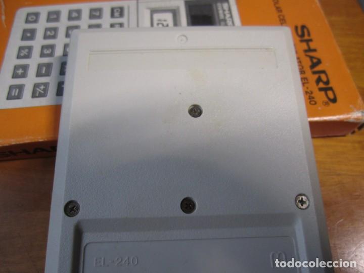 Antig&uuml;edades: Calculadora Solar Sharp Elsi Mate EL-240 con Caja - Foto 8