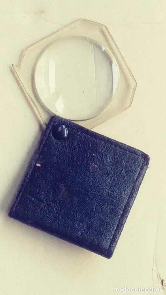 Antig&uuml;edades: lupa de bolsillo con funda - Foto 1