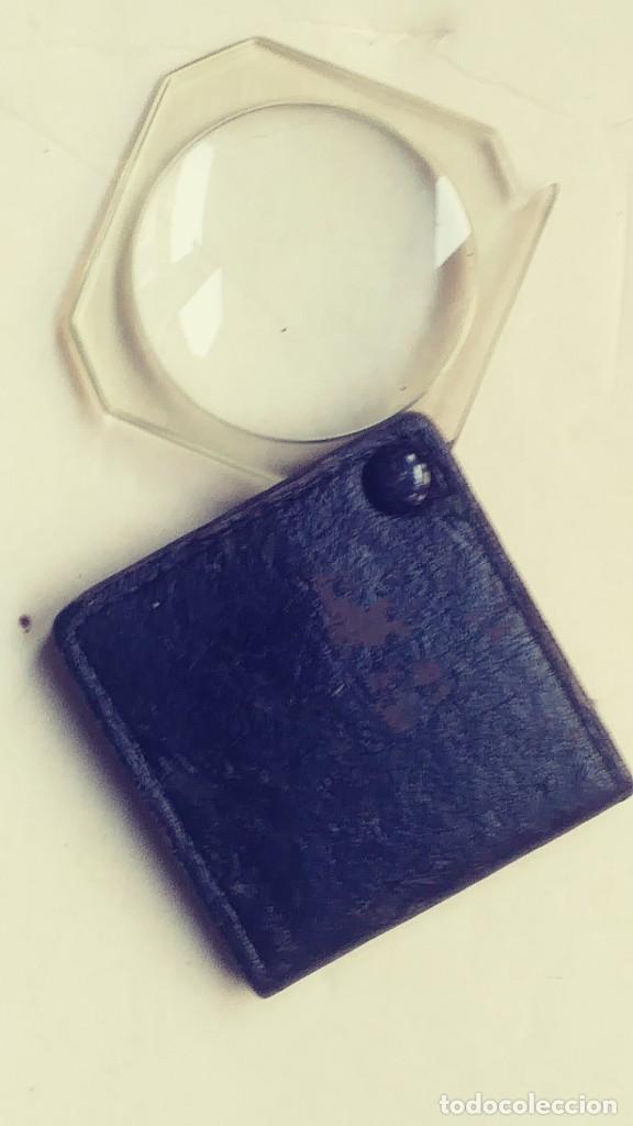 Antig&uuml;edades: lupa de bolsillo con funda - Foto 2