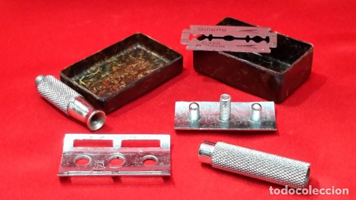 Antig&uuml;edades: ESTUCHE DE BAQUELITA CON CUCHILLA DE AFEITAR. - Foto 3