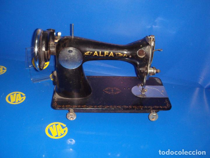 maquina de coser alfa con pedal - Compra venta en todocoleccion