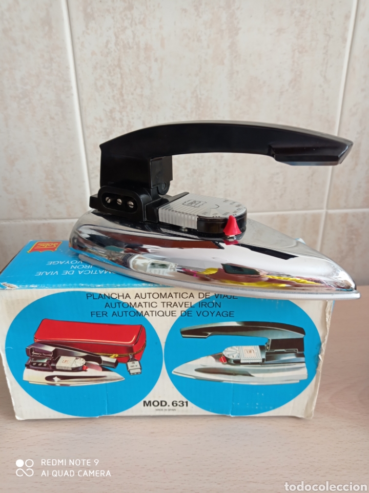 Antig&uuml;edades: PLANCHA DE VIAJE SOLAC CON CAJA FUNDA INSTRUCCIONES - Foto 2