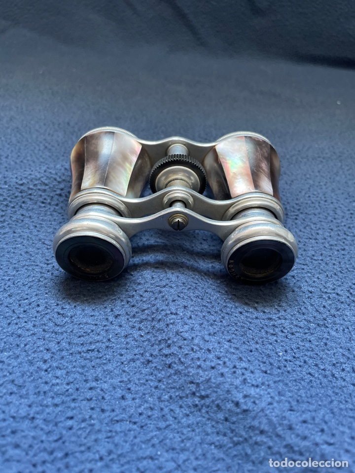 Antig&uuml;edades: Binocular siglo XIX de n&aacute;car - Foto 3