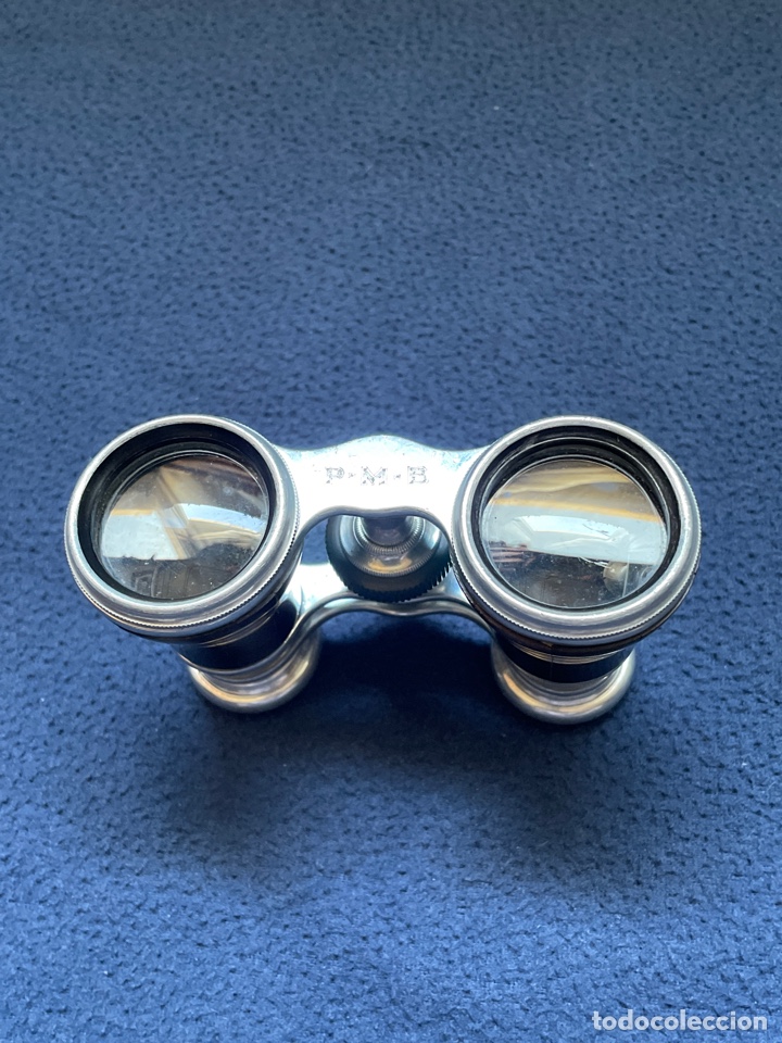 Antig&uuml;edades: Binocular siglo XIX de n&aacute;car - Foto 5