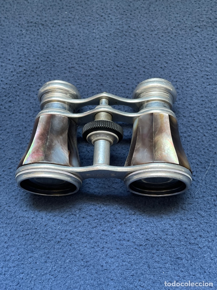 Antig&uuml;edades: Binocular siglo XIX de n&aacute;car - Foto 1