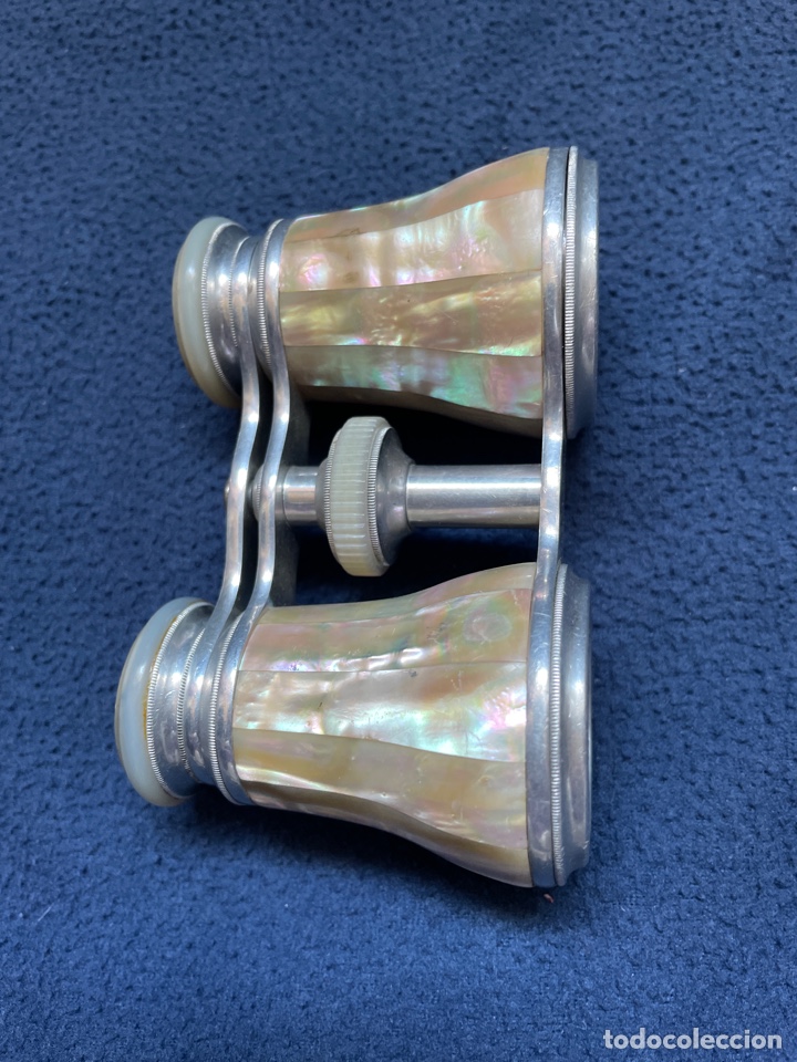 Antig&uuml;edades: Binocular siglo XIX de n&aacute;car - Foto 3