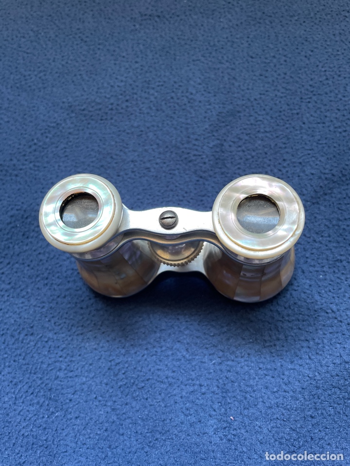 Antig&uuml;edades: Binocular siglo XIX de n&aacute;car - Foto 4