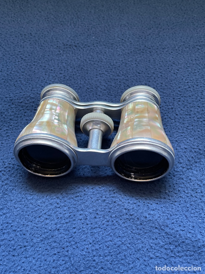 Antig&uuml;edades: Binocular siglo XIX de n&aacute;car - Foto 1