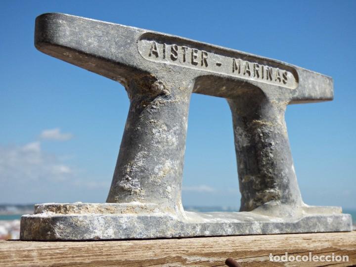 Antiques: CORNAMUSA O BITA DOBLE AISTER - MARINAS. AMARRE PARA PANTAL&Aacute;N EN ALUMINIO MACIZO S&Oacute;LIDO