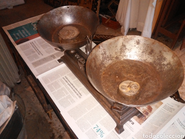 Antig&uuml;edades: BALANZA DE HIERRO FUNDIDO - Foto 2