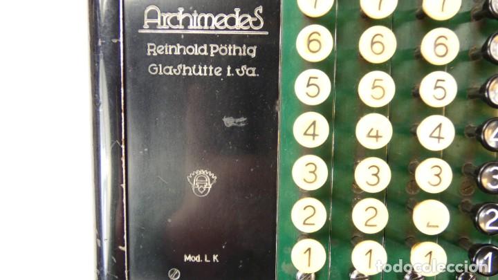 Antig&uuml;edades: CALCULADORA ARCHIMEDES K A&Ntilde;O 1930 ADDING MACHINE RECHENMASCHINE - Foto 3