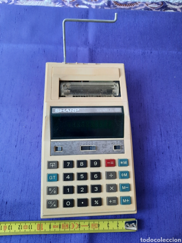Antig&uuml;edades: Calculadora de sobremesa Sharp EL-1187 impresora - Foto 3