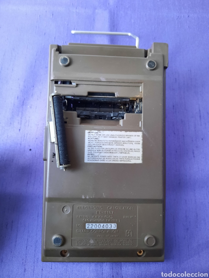 Antig&uuml;edades: Calculadora de sobremesa Sharp EL-1187 impresora - Foto 4