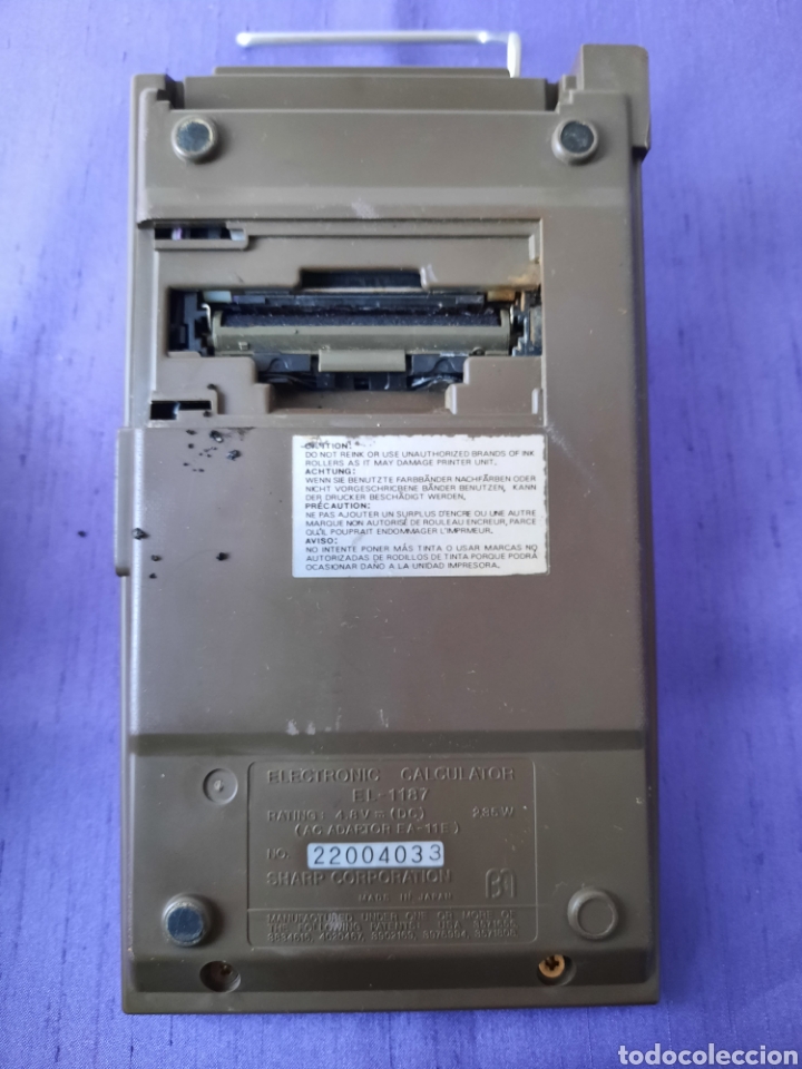 Antig&uuml;edades: Calculadora de sobremesa Sharp EL-1187 impresora - Foto 5