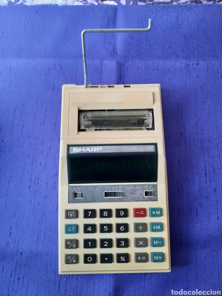 Antiquit&eacute;s: Calculadora de sobremesa Sharp EL-1187 impresora