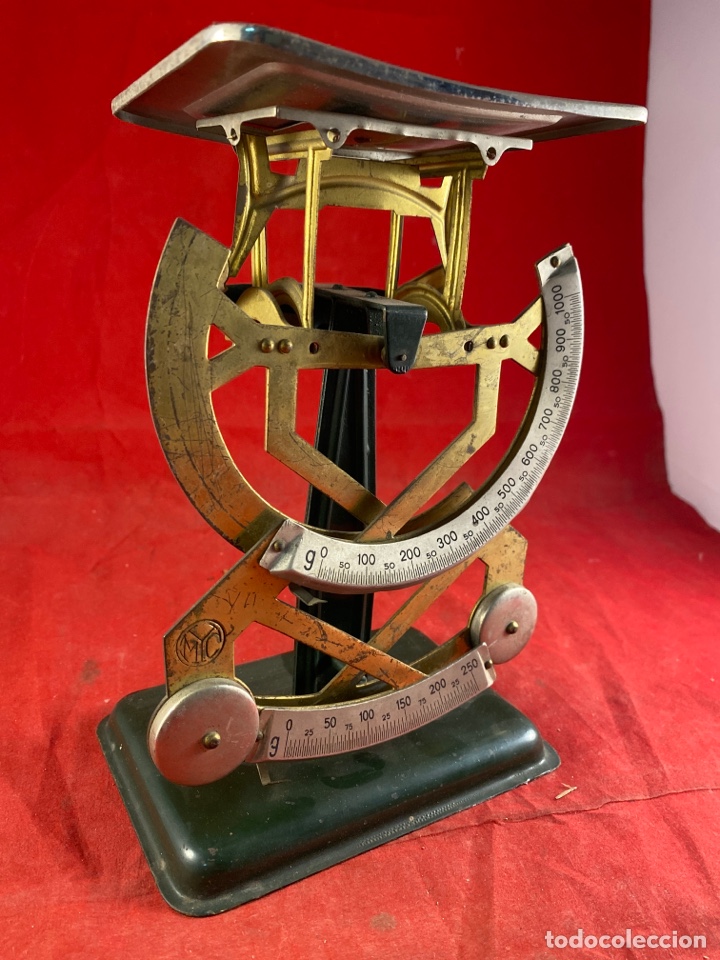 Antig&uuml;edades: Pesa cartas antiguo - Foto 2