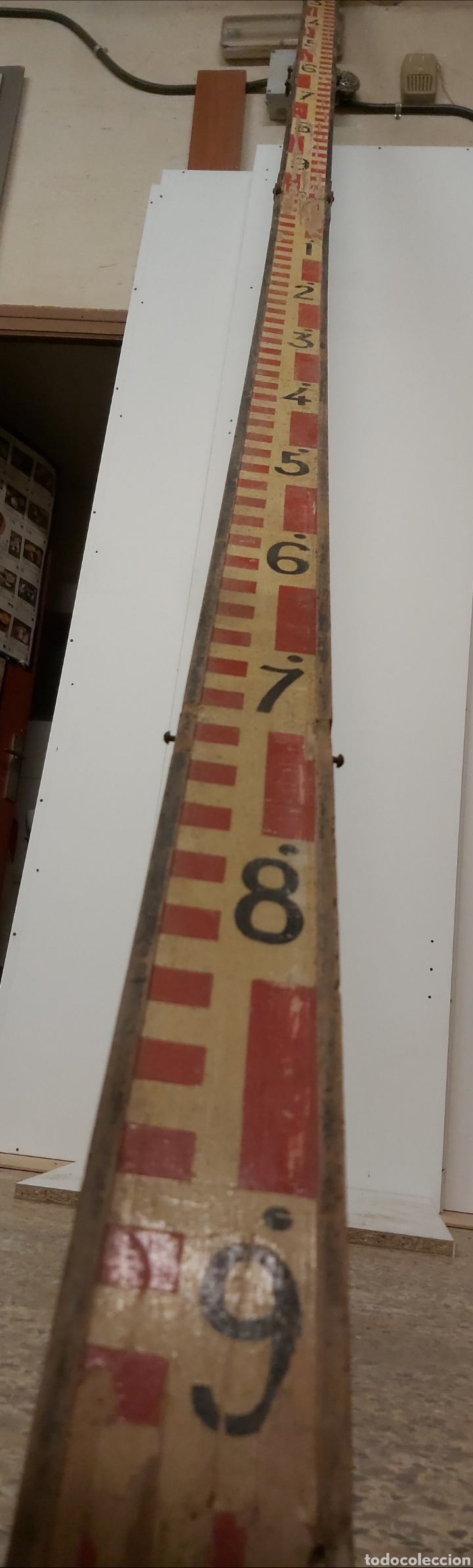 Antig&uuml;edades: Antigua Regla topograf&iacute;a madera - Foto 3