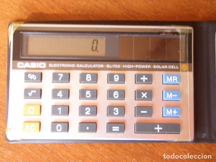 Antig&uuml;edades: CASIO SOLAR FUNCIONANDO SL-703 SL703 RARA - Foto 4