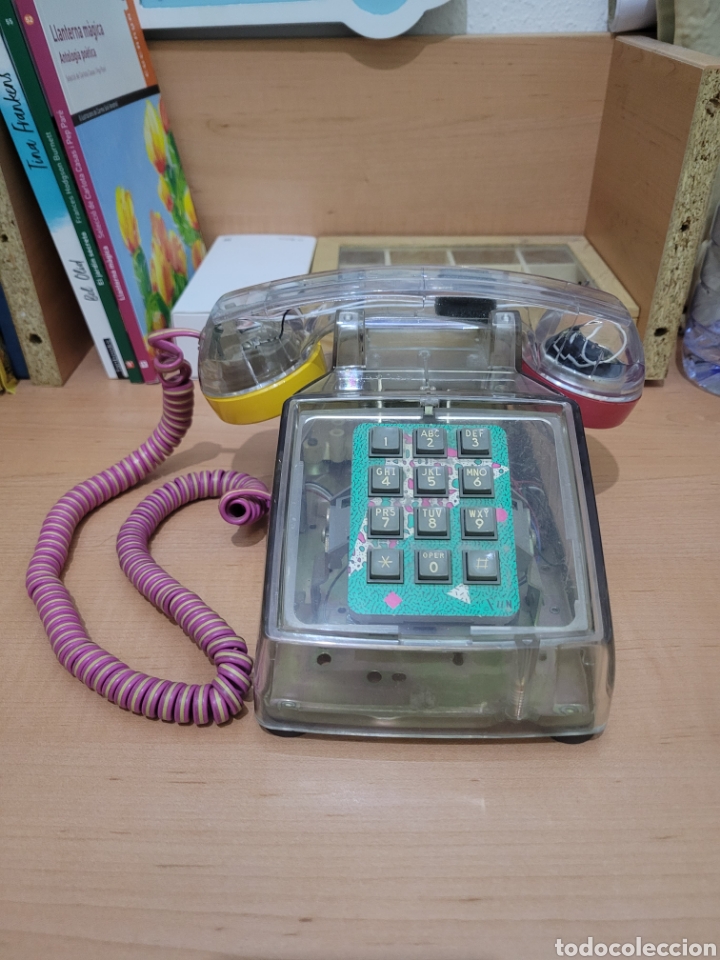Teléfonos: TELEFONO SOBREMESA AÑOS 80 PLASTICO TRANSPARENTE. - Foto 1 -  58140076