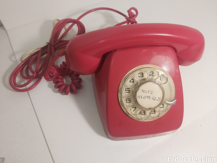 telefono antiguo rojo años 70 español, 100% ori - Compra venta en  todocoleccion