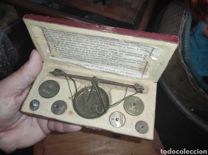 Antig&uuml;edades: Antigua Balanza de Pesar Monedas - Foto 2