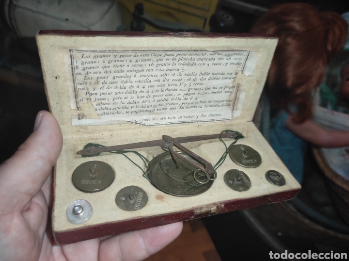 Antig&uuml;edades: Antigua Balanza de Pesar Monedas - Foto 3