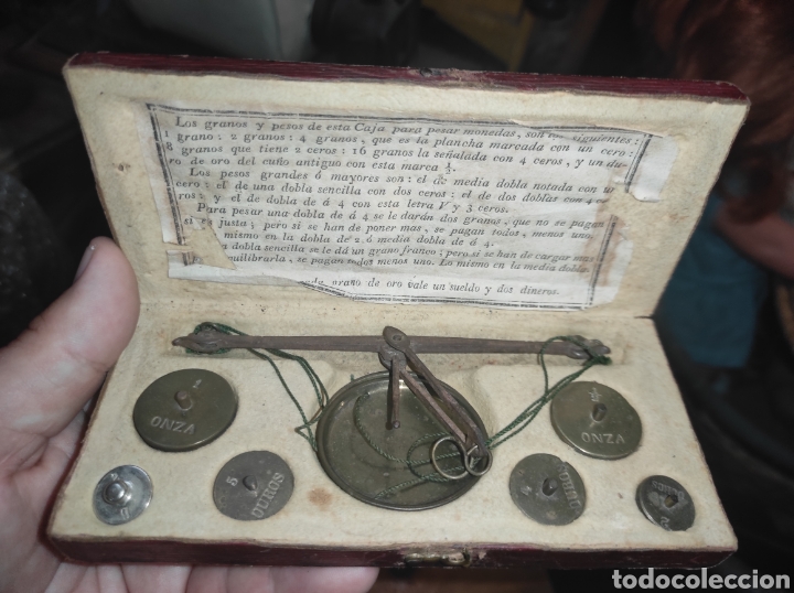 Antig&uuml;edades: Antigua Balanza de Pesar Monedas - Foto 4