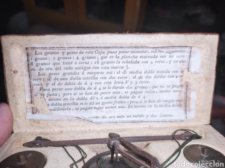 Antig&uuml;edades: Antigua Balanza de Pesar Monedas - Foto 5