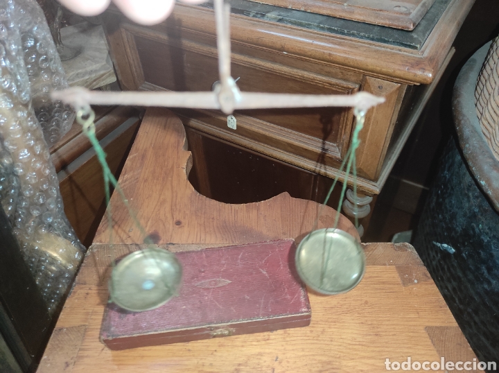 Antig&uuml;edades: Antigua Balanza de Pesar Monedas - Foto 6