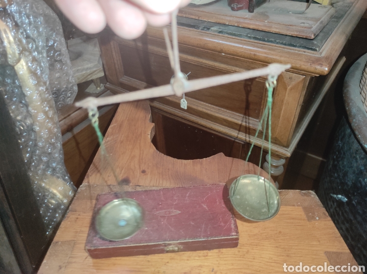 Antig&uuml;edades: Antigua Balanza de Pesar Monedas - Foto 7