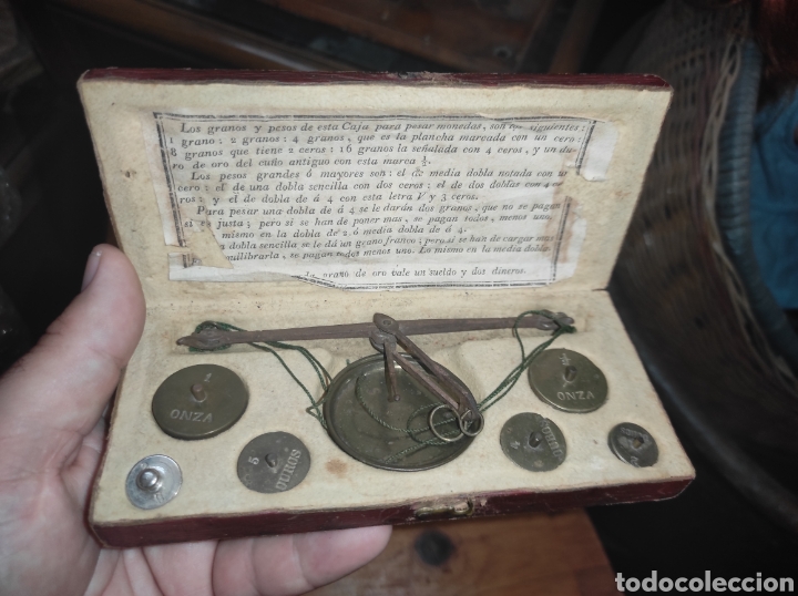 Antig&uuml;edades: Antigua Balanza de Pesar Monedas - Foto 1