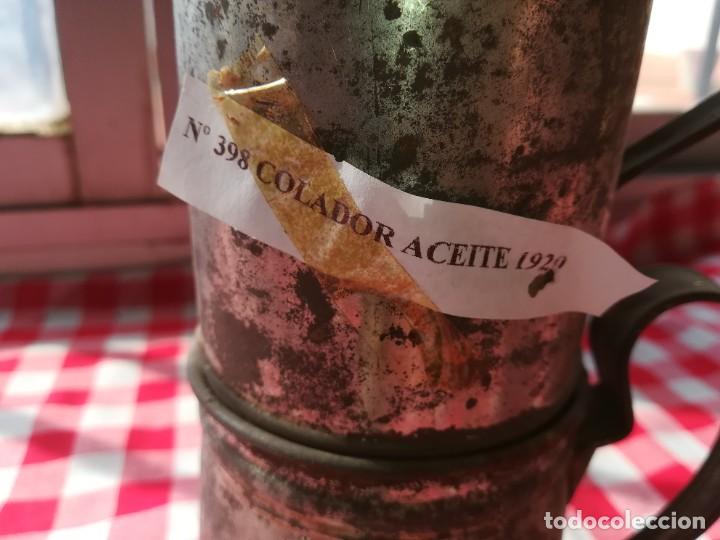 Antig&uuml;edades: COLADOR ACEITE 1920 / CAZ801 - Foto 4