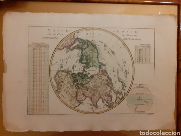 Antig&uuml;edades: BONNE - MAPPE MONDE H&Eacute;MISPH&Egrave;RE SEPTENTRIONAL - Foto 2