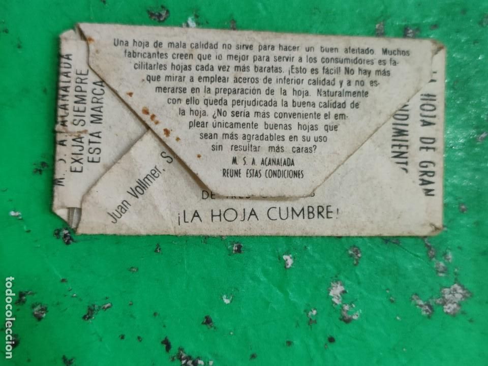 Antig&uuml;edades: Hoja de Afeitar MSA Acanalada con Hoja - Foto 2