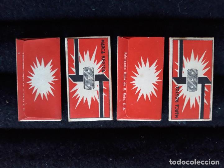 Antig&uuml;edades: Cajita con 4 hojas de afeitar - Foto 3