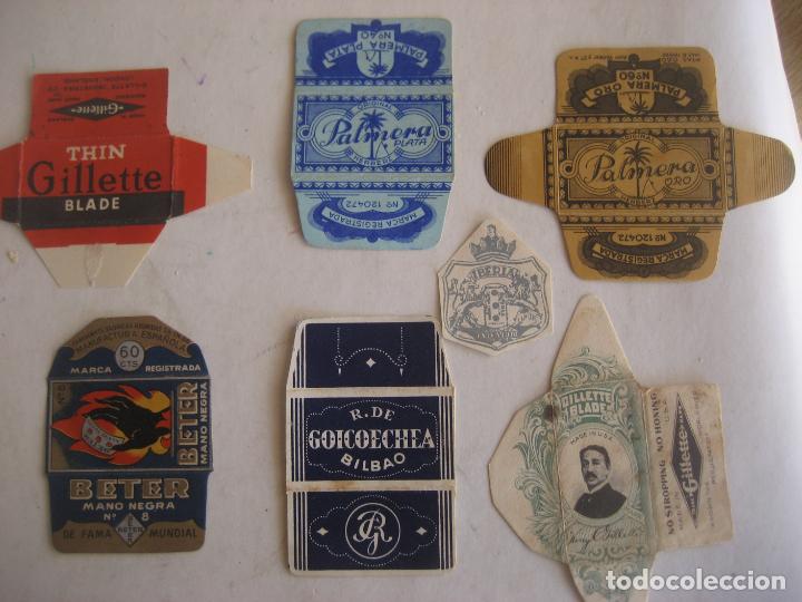 Antig&uuml;edades: Hojas de Afeitar. 6 envoltorios antiguos - Foto 2