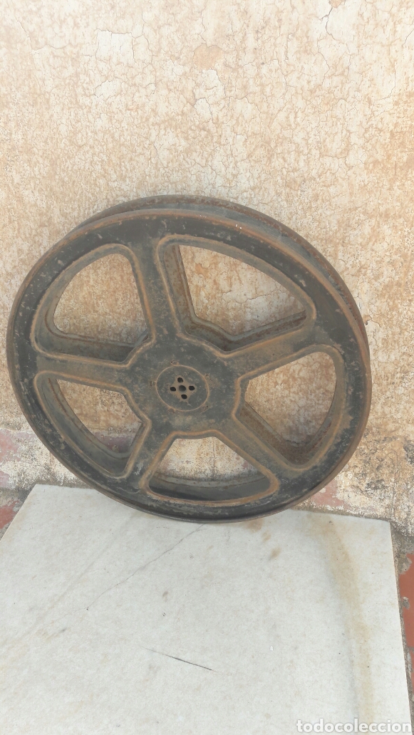 Antig&uuml;edades: bobina carrete pelicula proyector de cine - Foto 3