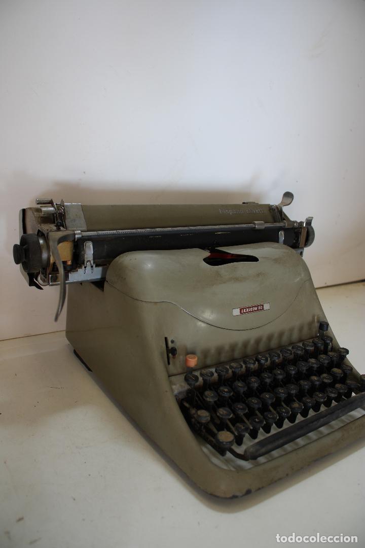 Antig&uuml;edades: M&Aacute;QUINA DE ESCRIBIR LEXIC&Oacute;N 80 - HISPANO OLIVETTI - Foto 2