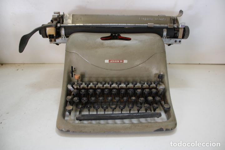 Antig&uuml;edades: M&Aacute;QUINA DE ESCRIBIR LEXIC&Oacute;N 80 - HISPANO OLIVETTI - Foto 1