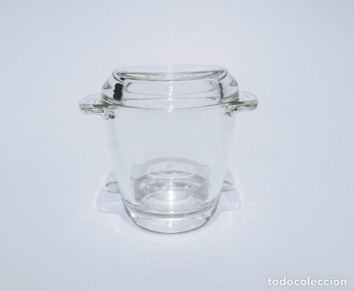 Antig&uuml;edades: Recipiente de farmacia con tapa Pyrex - Foto 2
