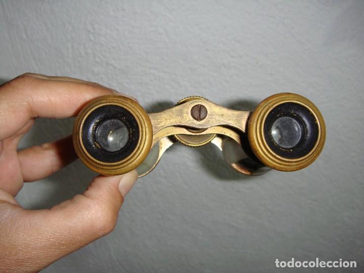 Antig&uuml;edades: Binoculares o Prism&aacute;ticos de Teatro. N&aacute;car y bronce. - Foto 4