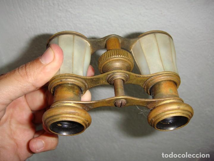 Antig&uuml;edades: Binoculares o Prism&aacute;ticos de Teatro. N&aacute;car y bronce. - Foto 5