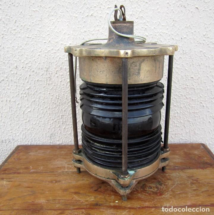 Antig&uuml;edades: Raro Farol de barco de bronce - Foto 1