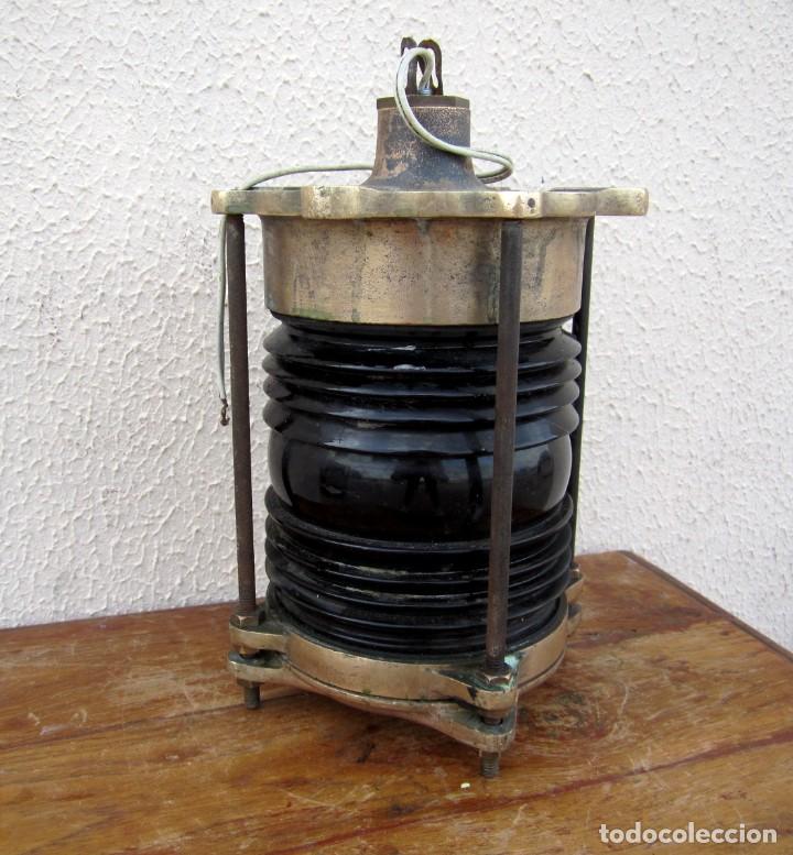 Antig&uuml;edades: Raro Farol de barco de bronce - Foto 2